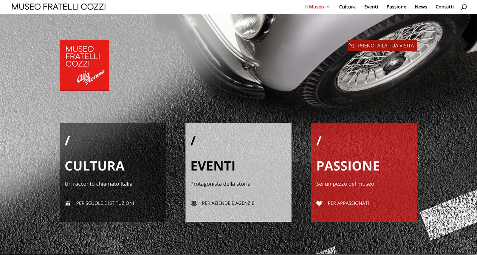 Web Design per il Museo Fratelli Cozzi. Realizzazione sito web con WordPress.
