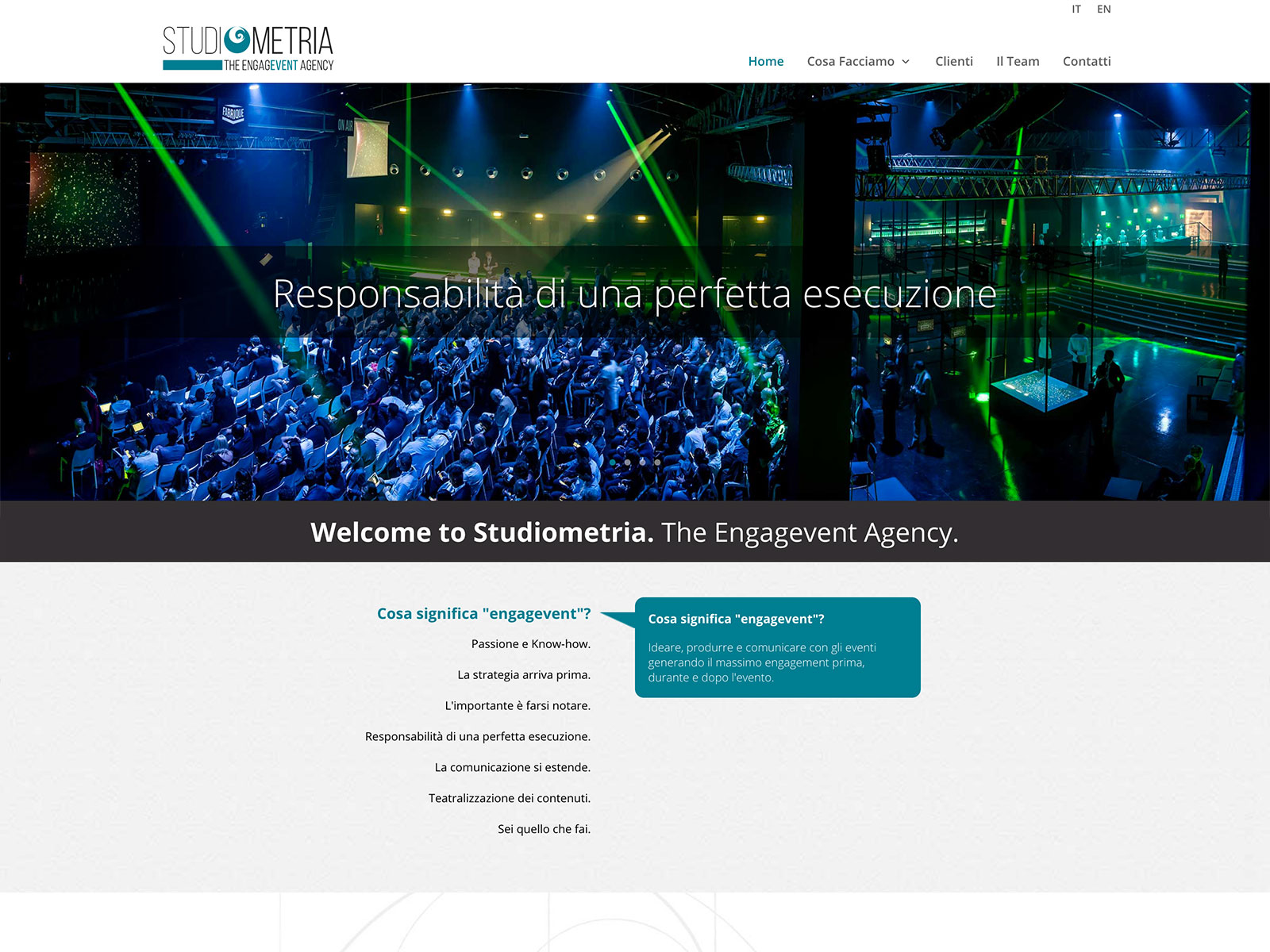Design del sito web dell'agenzia StudioMetria