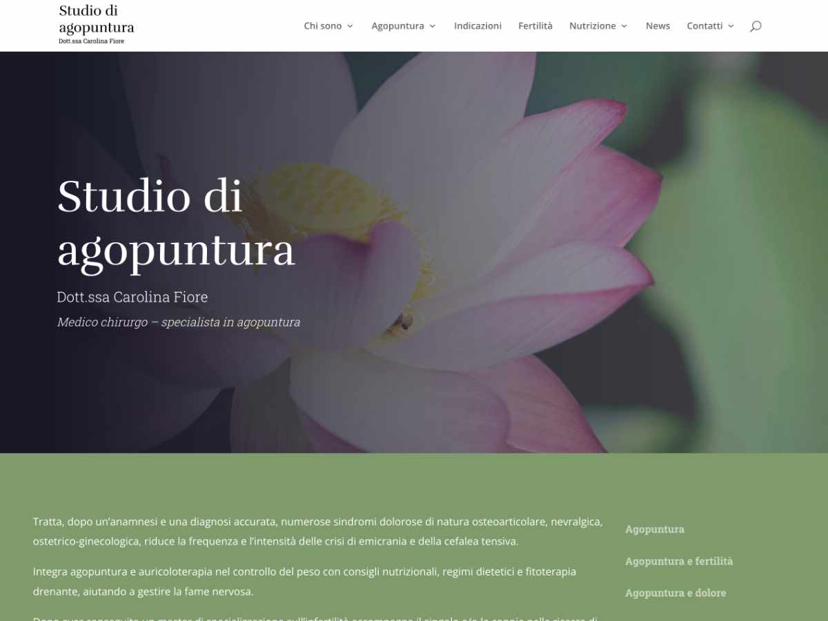 webdesign: studio medico Agopuntura Fiore