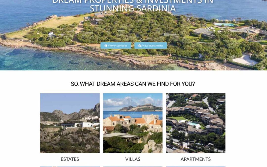 Sardinia Unique Properties – web design