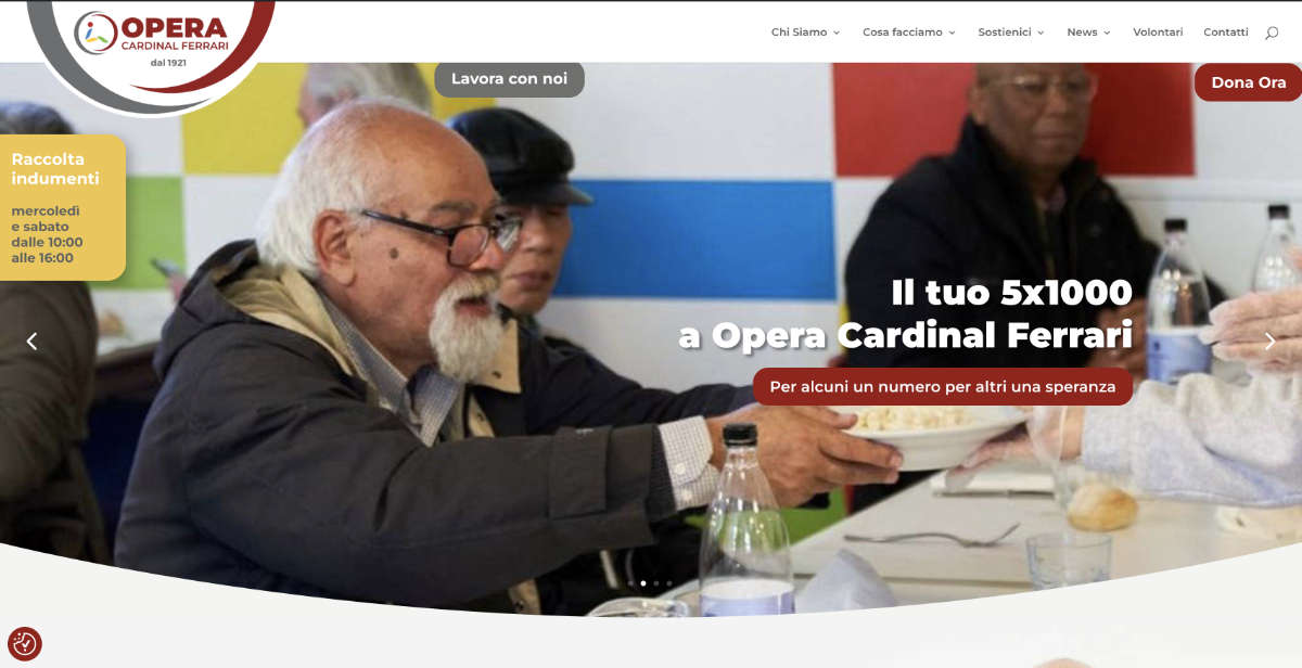 Creation, maintenance and management of the website for Opera Cardinal Ferrari